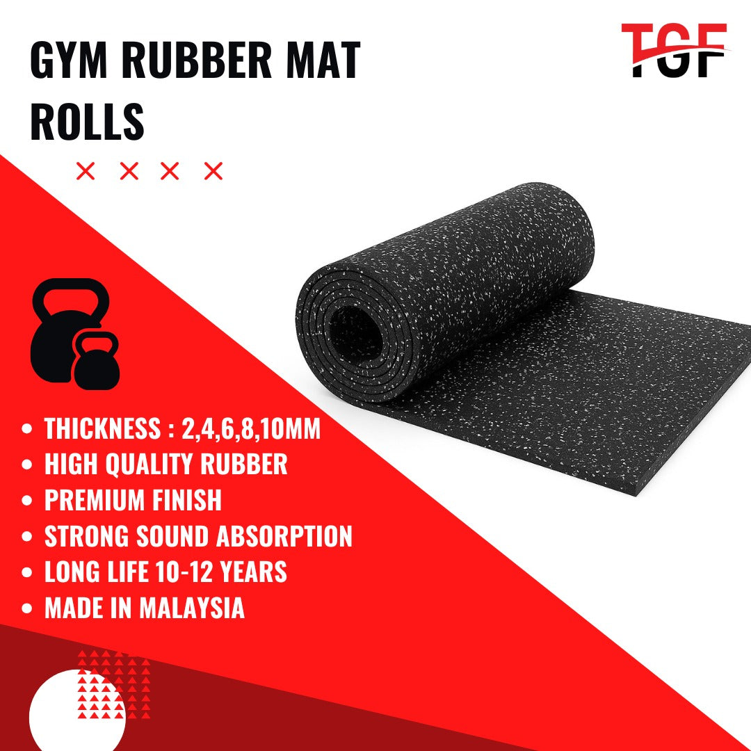 GYM Mat Rubber Rolls 8mm