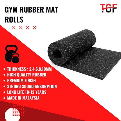 GYM Mat Rubber Rolls 8mm
