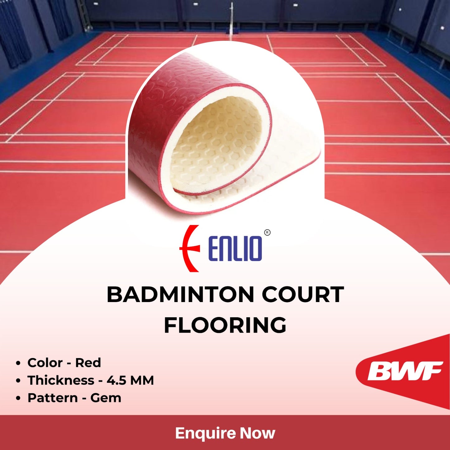Sports Flooring 4.5MM Red